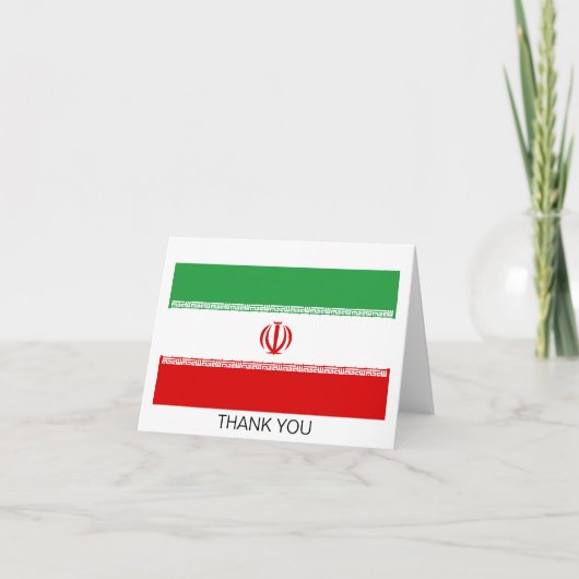 Vlag van Iran Bedankkaart (Voorkant)