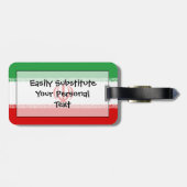 Vlag van Iran Easy ID Personal Bagagelabel (Achterkant horizontaal)
