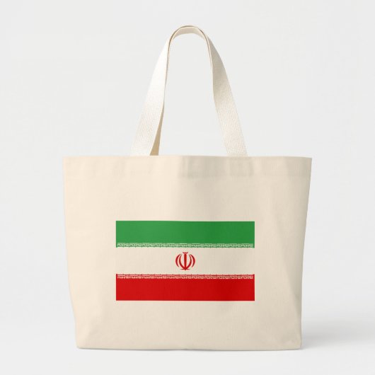 Vlag van Iran Grote Tote Bag (Voorkant)