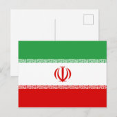 Vlag van Iran (Iran) (Perzisch) Briefkaart (Voorkant / Achterkant)