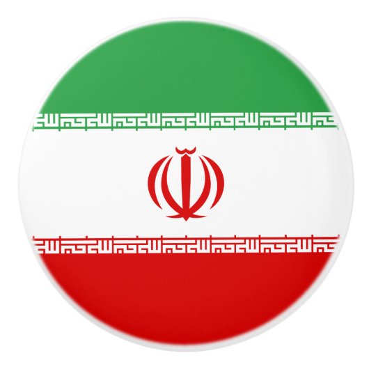Vlag van Iran Keramische Knop (Voorkant)