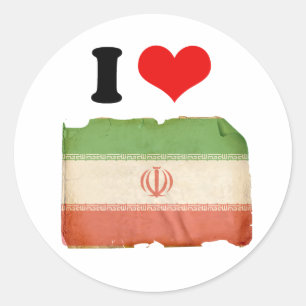 Vlag van Iran Ronde Sticker
