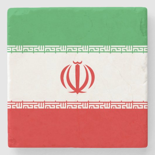 Vlag van Iran Stenen Onderzetter (Voorkant)