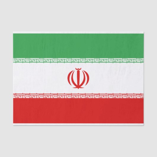 Vlag van Iran Tissuepapier (Voorkant)