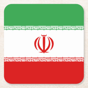 Vlag van Iran Vierkante Kartonnen Onderzetter