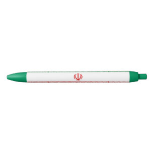 Vlag van Iran Zwarte Inkt Pen