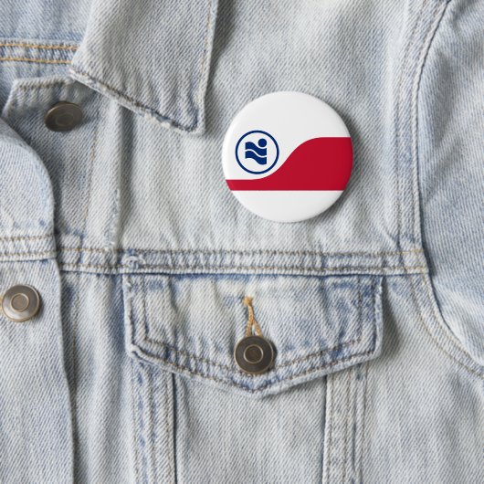 Vlag van Irving, Texas Ronde Button 5,7 Cm (In situ)