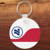 Vlag van Irving, Texas Sleutelhanger (Voorkant)