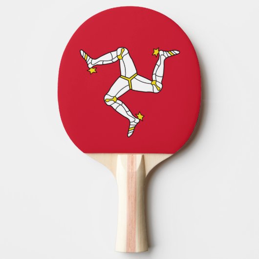 Vlag van Isle of Man Ping Pong Paddle Tafeltennisbatje (Voorkant)