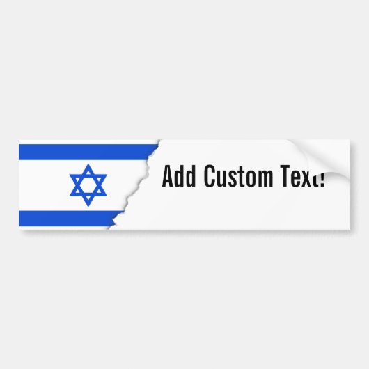 Vlag van Israël Bumpersticker (Voorkant)
