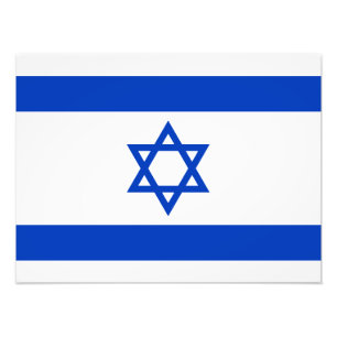 Vlag van Israël Foto Afdruk
