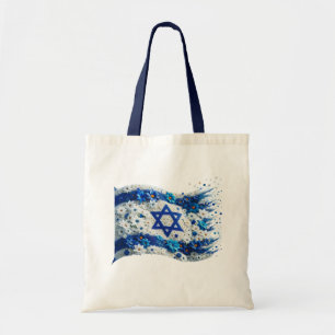 Vlag van Israël Mensen bloeien in bloemen  Tote Bag