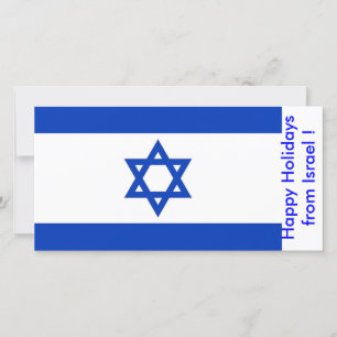 Vlag van Israël, Prettige Feestdagen vanuit Israël Feestdagenkaart