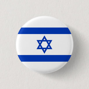 Vlag van Israël Ronde Button 3,2 Cm