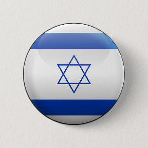 Vlag van Israël Ronde Button 5,7 Cm