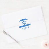 vlag van Israël, Ronde Sticker (Envelop)