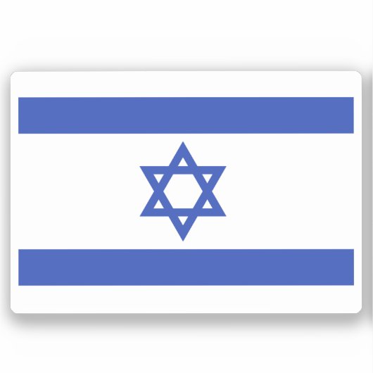 Vlag van Israël Sticker (Voorkant)