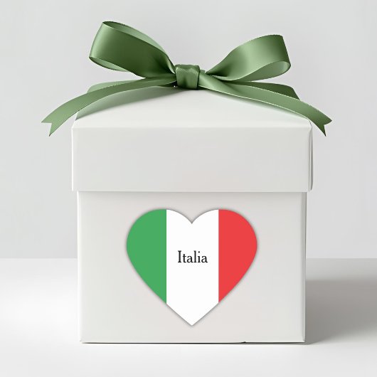 Vlag van Italië Aangepaste Italiaanse Hart Sticker