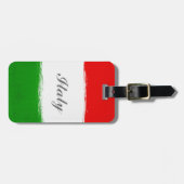 Vlag van Italië. Bagagelabel (Voorkant horizontaal)