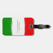 Vlag van Italië. Bagagelabel (Achterkant horizontaal)