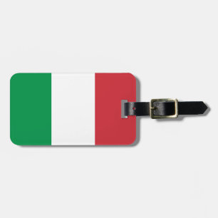 Vlag van Italië Bagagelabel met lederriem