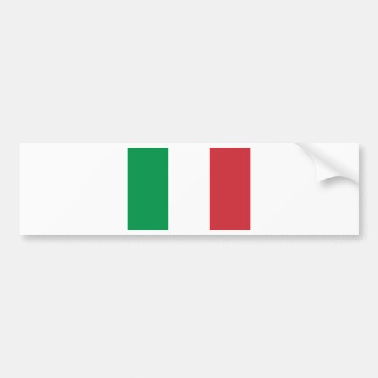 Vlag van Italië Bumpersticker (Voorkant)