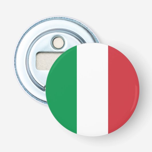 Vlag van Italië Button Flesopener (Voorkant)