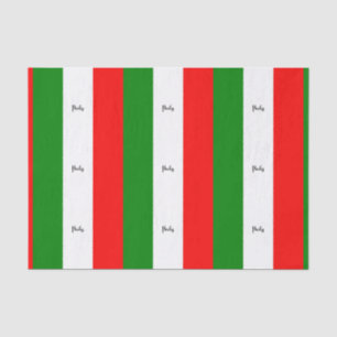 Vlag van Italië, gelabeld Tissuepapier