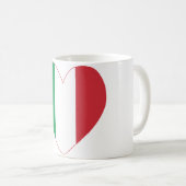 Vlag van Italië Hart Koffiemok (Voorkant rechts)