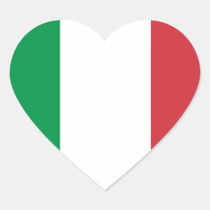 Vlag van Italië Hart Sticker
