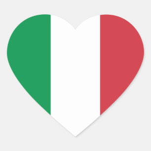 Vlag van Italië Hart Sticker