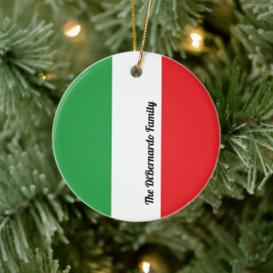 Vlag van Italië Italiaanse vlag gepersonaliseerd Keramisch Ornament