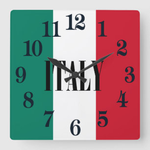 Vlag van Italië Italië Italië Italië Italië Italië Vierkante Klok