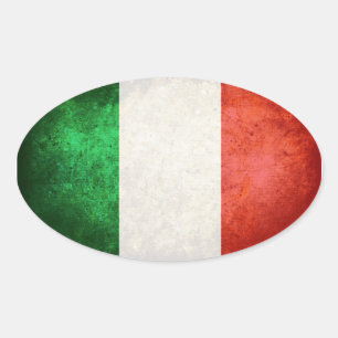 Vlag van Italië Ovale Sticker