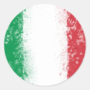 Vlag van Italië Ronde Sticker