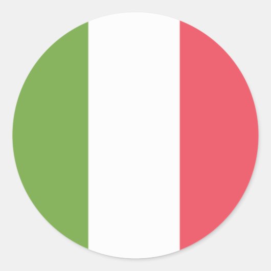 Vlag van Italië Ronde Sticker (Voorkant)