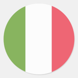 Vlag van Italië Ronde Sticker