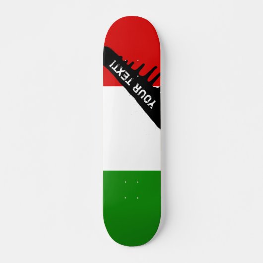 Vlag van Italië Skateboard (Voorkant)