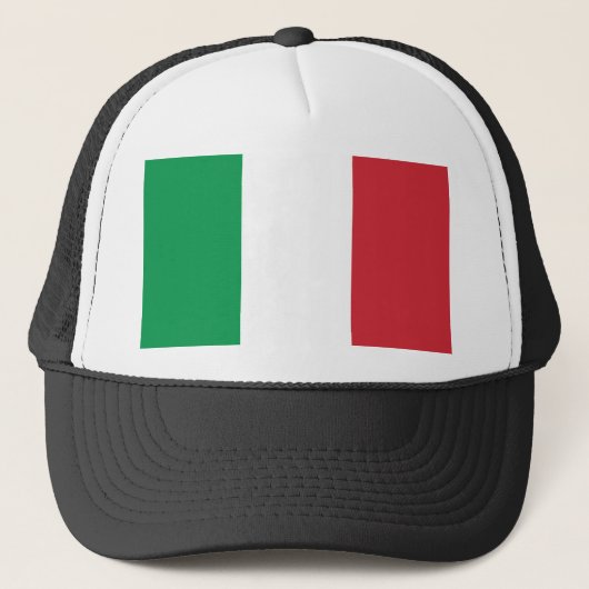 Vlag van Italië Trucker Hat Pet (Voorkant)