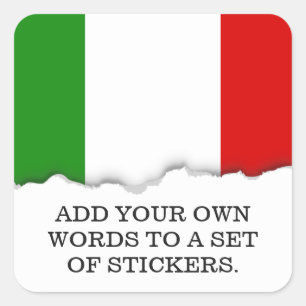 Vlag van Italië Vierkante Sticker