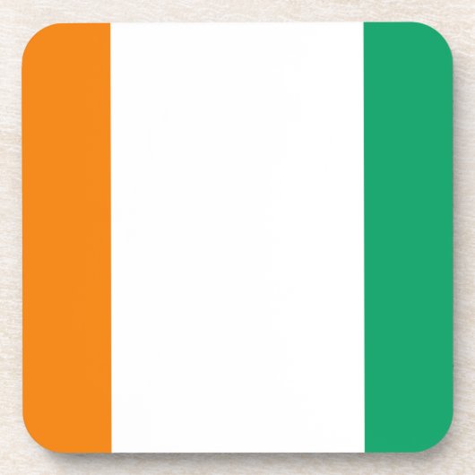 Vlag van Ivoorkust - Drapeau de la Côte d'Ivoire Drankjes Onderzetter (Voorkant)