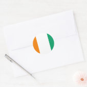 Vlag van Ivoorkust - Drapeau de la Côte d'Ivoire Ronde Sticker (Envelop)