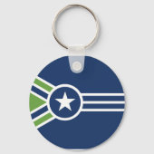 Vlag van Jackson, Tennessee Sleutelhanger (Achterkant)