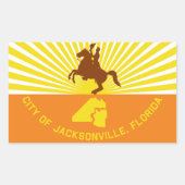 vlag van Jacksonville (Florida) Rechthoekige Sticker (Voorkant)