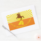 vlag van Jacksonville (Florida) Rechthoekige Sticker (Envelop)