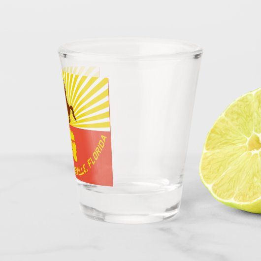 vlag van Jacksonville Shot Glas (Rechts)