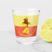 vlag van Jacksonville Shot Glas (Voorkant)