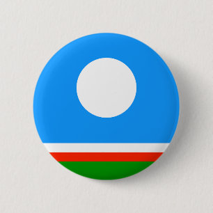Vlag van Jakoetië Ronde Button 5,7 Cm