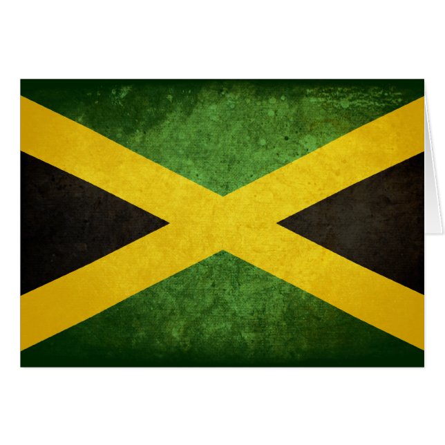Vlag van Jamaica (Voorkant Horizontaal)