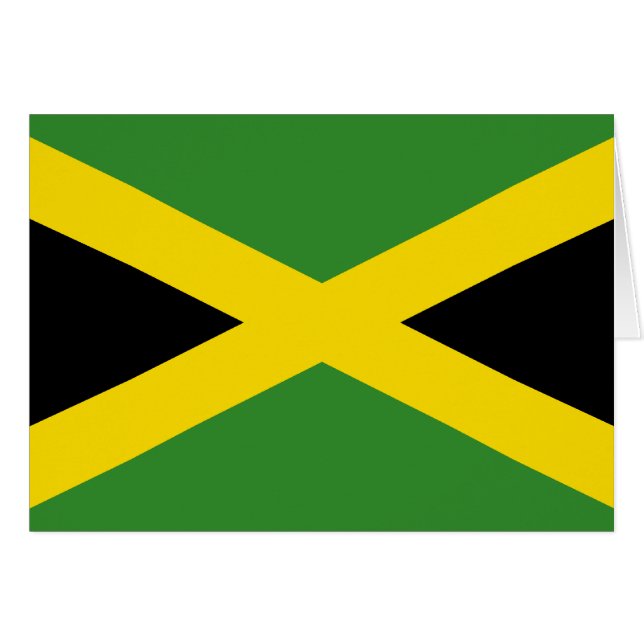 Vlag van Jamaica (Voorkant Horizontaal)